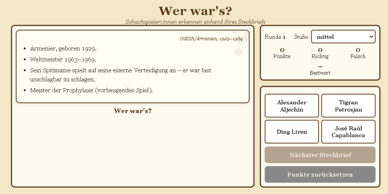 Wer war's