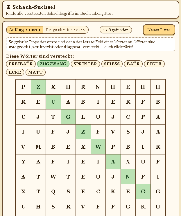 Schach-Suchsel
